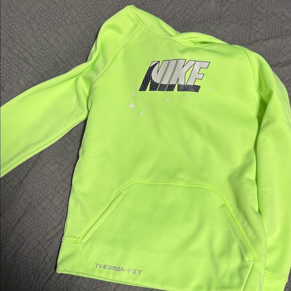 Nike Kids Bright Green Therma-Fit Hoodie